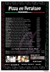 Menu Gio pizza - La carte