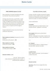 Menu L’Arbre Au Soleil - Menus