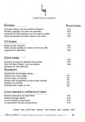 Menu La maison - Les entrées, viandes,...pour l'hiver et automne