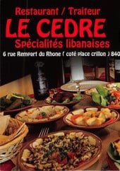 Menu Le Cèdre - Carte et menu le cèdre Avignon
