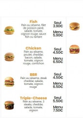 Menu Le Regall - Les burgers suite