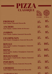 Menu Slice - Les pizzas classiques