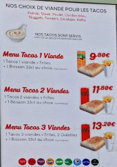 Menu Snack Avedis - Les tacos