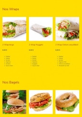 Menu snack'king - Bagel et wraps