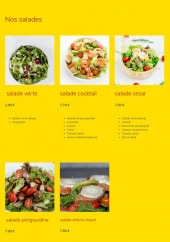 Menu snack'king - Salades