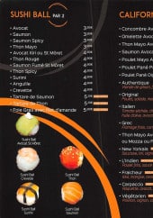 Menu Sushi ball - Sushi ball et california rolls