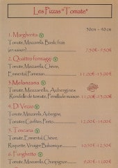 Menu Vezzo Pizza - Pizza tomate