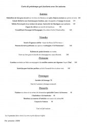 Menu Bellerive - Entrées, viandes, poissons,....