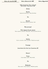 Menu L'Amphore - Le menu du marché