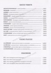 Menu L'Azienda - les pizzas 