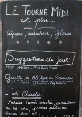 Menu Le Tourne Midi - L'ardoise