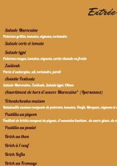 Menu Les Amis Gourmands - Entrées