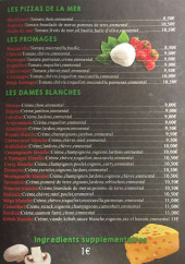 Menu Pizzeria des Halles - Autres pizzas