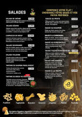 Menu O'Resto - Les salades  et sauces