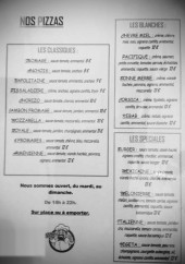 Menu Pizza bar des boules - Pizzas