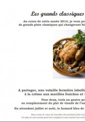 Menu La Petite Maison de Cucuron - Les grands classiques de saisons