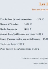 Menu Cafe-du Cours - Plats