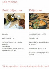 Menu Le livre gourmand - Petit déjeuner, déjeuner et brunch 