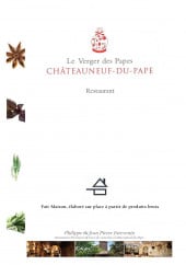 Menu Le Verger des Papes - Carte et menu Le Verger des Papes Chateauneuf du Pape