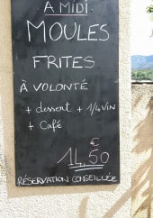 Menu Café du lac - Exemple de menu