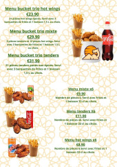 Menu Le bedouin - Les menus