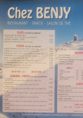 Menu Chez benjy - Les plats, pizzas, ...