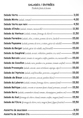 Menu Le Chant De L'Heure - Les salades et entrées