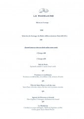 Menu La Madeleine - Menu en 5 temps