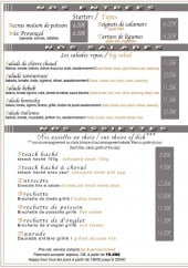 Menu SevenThree - Entrées, salades et assiettes 