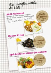 Menu Café des Poulivets - Les moules, frites ...