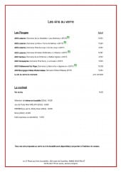 Menu Le 17 Coustellet - Les vins au verre suite