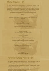 Menu Le Pescador - Le menu midi  et formule à volonté