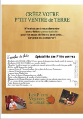 Menu Les Ptits Ventres de Terre - Spécialités 