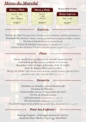 Menu Le Bistrot Du Palais - Les menus