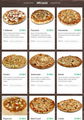 Menu Pizza West - Les spéciales