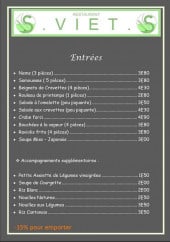 Menu S.Viet - Les entrées
