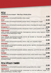 Menu L'Omnibus - Les pizzas