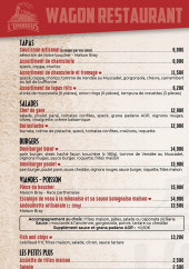 Menu L'Omnibus - Tapas, salades, burgers, viandes et poissons