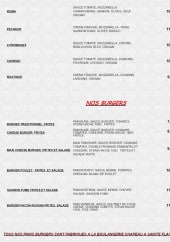 Menu La Belle Aventure - Les pizzas suite et burgers