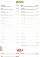 Menu Aiz’pace pizz - Les pizzas