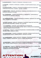 Menu Le Chat Perché - La carte