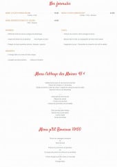 Menu Le Jusant - Formules