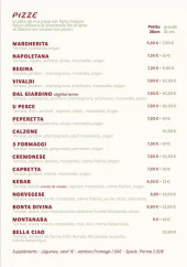 Menu Pizza Picorino - Les pizzas