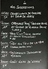 Menu Coté Bistrot - Un exemple de suggestion du jour