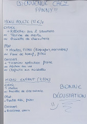 Menu Chez Fanny - La carte