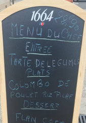 Menu L'évasion - L'ardoise