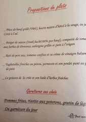 Menu Le Relais des 5 Moulins - Plats, garnitures