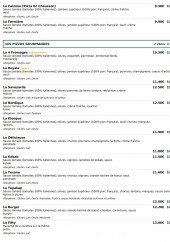 Menu Le Kiosque à Pizzas - Les pizzas pages 2