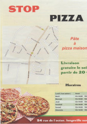 Menu Stop pizza - Carte et menu Stop pizza Longeville sur Mer