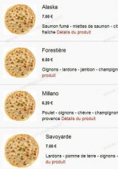 Menu Pizza du Champ de Foire - Les pizzas bases crèmes